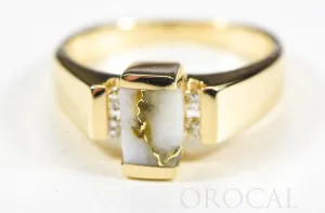 Gold Quartz Ring "Orocal" RLDL50D12Q Genuine Hand Crafted Jewelry - 14K Gold Casting