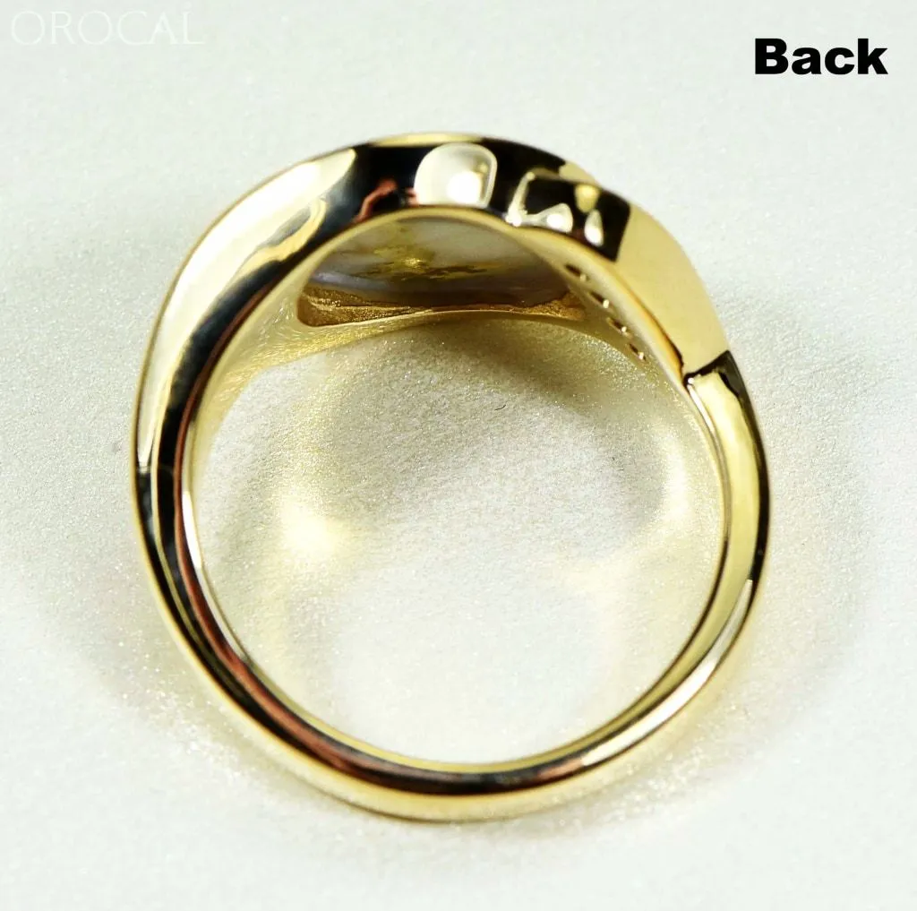 Gold Quartz Ring "Orocal" RLDL90D12Q Genuine Hand Crafted Jewelry - 14K Gold Casting