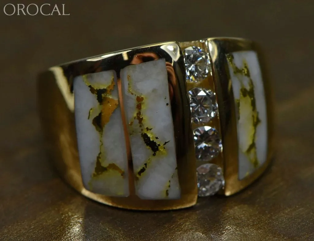 Gold Quartz Ring "Orocal" RLJ500DQ Genuine Hand Crafted Jewelry - 14K Gold Casting