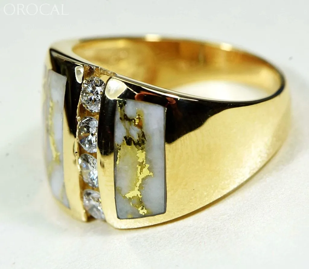 Gold Quartz Ring "Orocal" RLJ500DQ Genuine Hand Crafted Jewelry - 14K Gold Casting