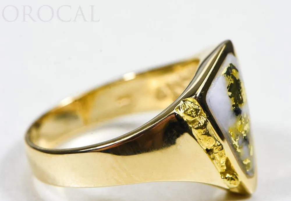 Gold Quartz Ring "Orocal" RLL1024NQ Genuine Hand Crafted Jewelry - 14K Gold Casting