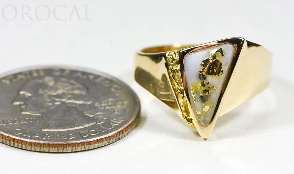 Gold Quartz Ring "Orocal" RLL1024NQ Genuine Hand Crafted Jewelry - 14K Gold Casting
