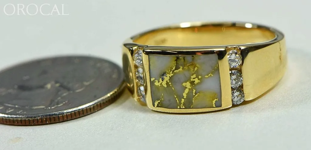 Gold Quartz Ring "Orocal" RM1052D42Q Genuine Hand Crafted Jewelry - 14K Gold Casting