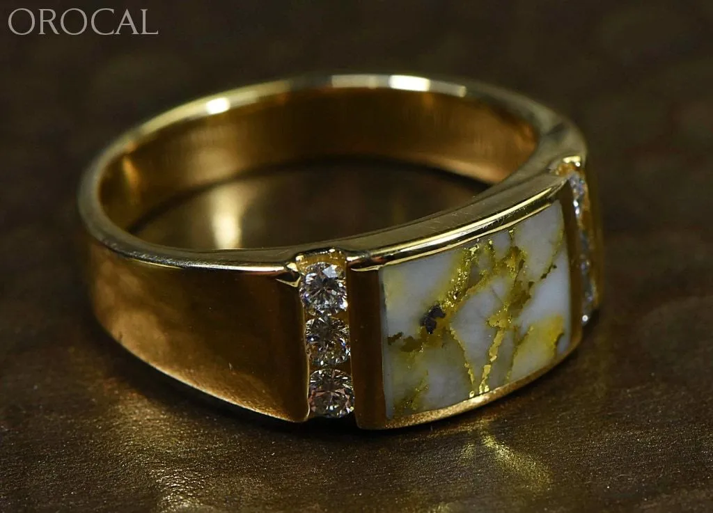 Gold Quartz Ring "Orocal" RM1052D42Q Genuine Hand Crafted Jewelry - 14K Gold Casting