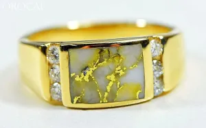 Gold Quartz Ring "Orocal" RM1052D42Q Genuine Hand Crafted Jewelry - 14K Gold Casting