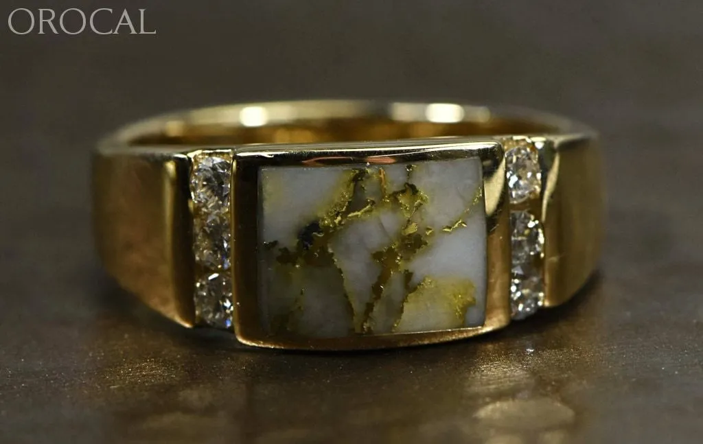 Gold Quartz Ring "Orocal" RM1052D42Q Genuine Hand Crafted Jewelry - 14K Gold Casting