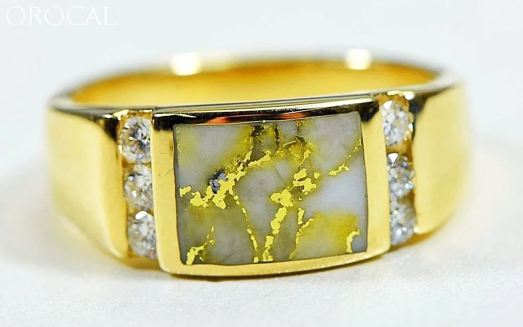 Gold Quartz Ring "Orocal" RM1052D42Q Genuine Hand Crafted Jewelry - 14K Gold Casting