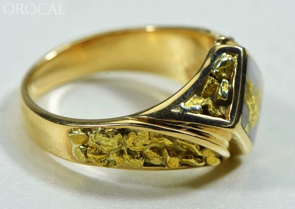Gold Quartz Ring "Orocal" RM1083NQ Genuine Hand Crafted Jewelry - 14K Gold Casting