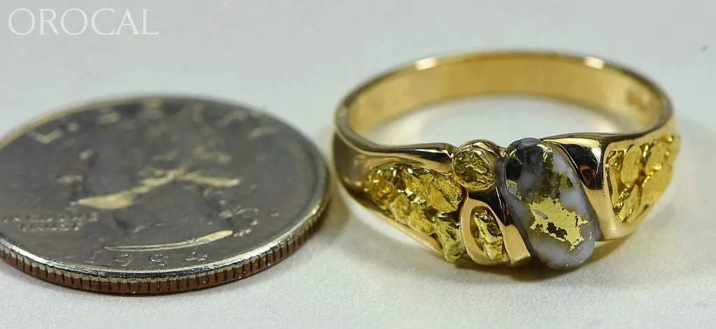 Gold Quartz Ring "Orocal" RM487Q Genuine Hand Crafted Jewelry - 14K Gold Casting