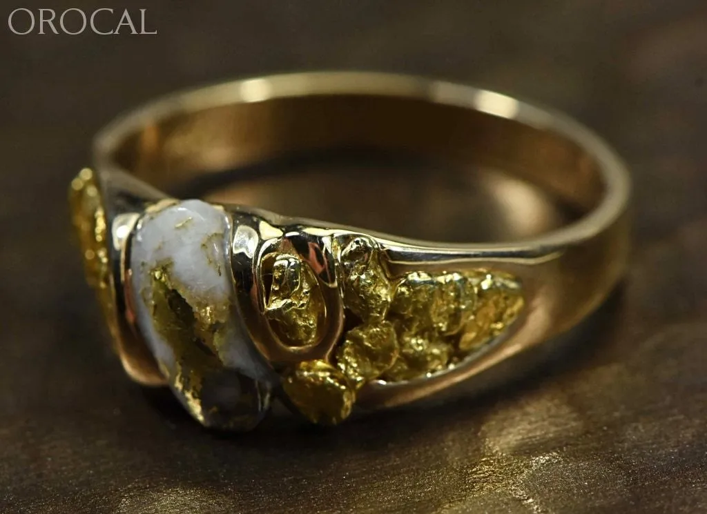 Gold Quartz Ring "Orocal" RM487Q Genuine Hand Crafted Jewelry - 14K Gold Casting