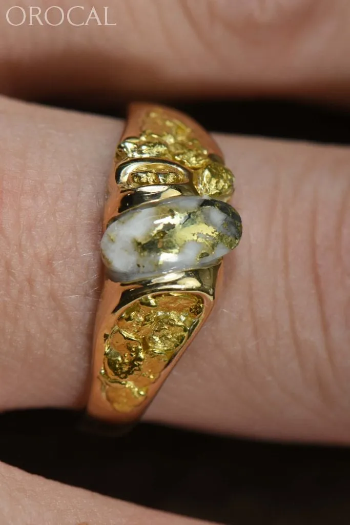 Gold Quartz Ring "Orocal" RM487Q Genuine Hand Crafted Jewelry - 14K Gold Casting