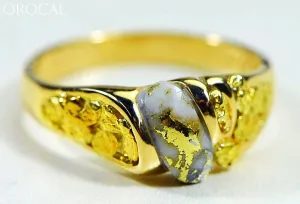Gold Quartz Ring "Orocal" RM487Q Genuine Hand Crafted Jewelry - 14K Gold Casting