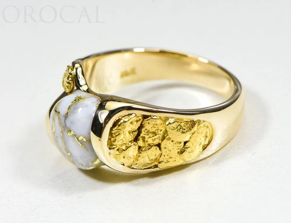 Gold Quartz Ring "Orocal" RM490Q Genuine Hand Crafted Jewelry - 14K Gold Casting