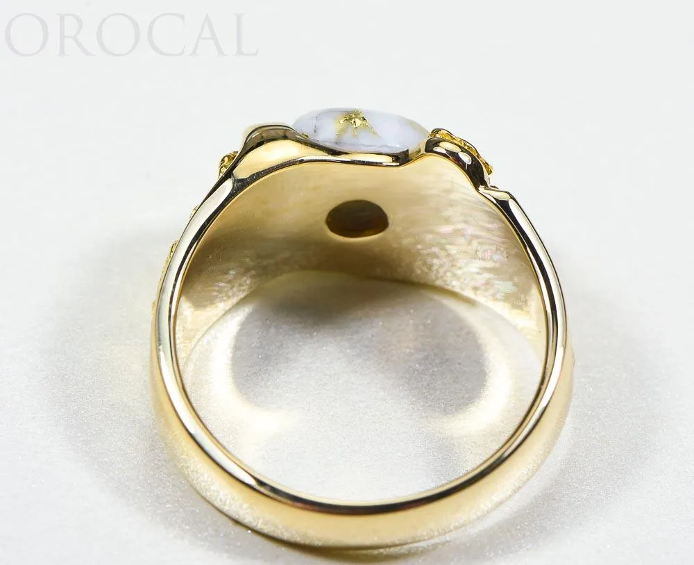 Gold Quartz Ring "Orocal" RM490Q Genuine Hand Crafted Jewelry - 14K Gold Casting