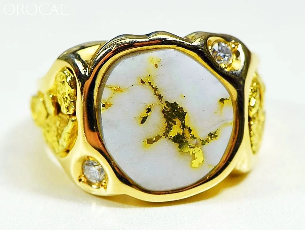 Gold Quartz Ring "Orocal" RM518D20Q Genuine Hand Crafted Jewelry - 14K Gold Casting