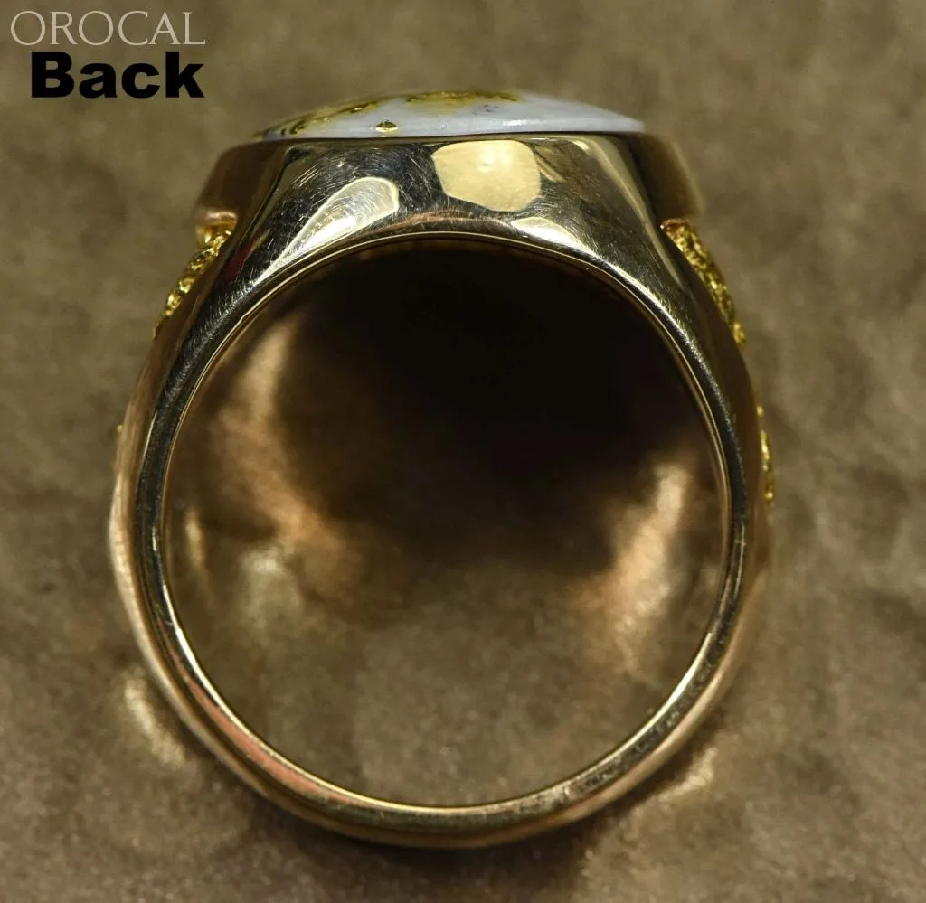 Gold Quartz Ring "Orocal" RM552Q Genuine Hand Crafted Jewelry - 14K Gold Casting