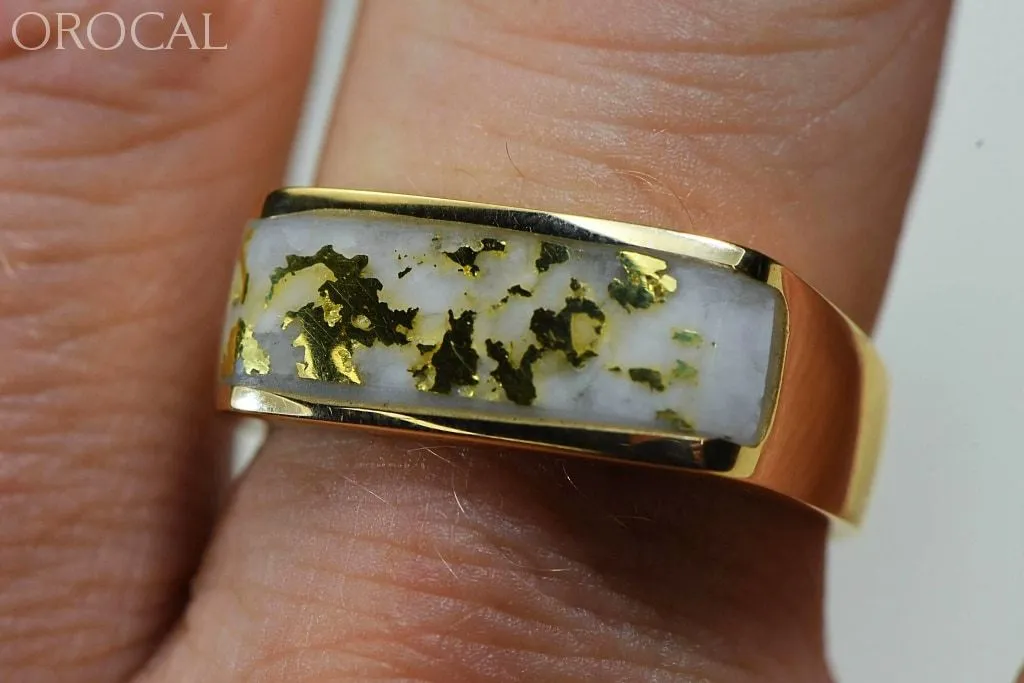 Gold Quartz Ring "Orocal" RM567Q Genuine Hand Crafted Jewelry - 14K Gold Casting