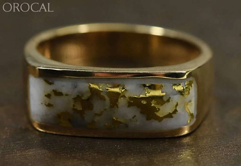 Gold Quartz Ring "Orocal" RM567Q Genuine Hand Crafted Jewelry - 14K Gold Casting
