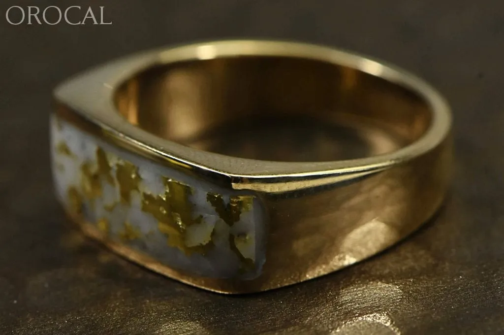 Gold Quartz Ring "Orocal" RM567Q Genuine Hand Crafted Jewelry - 14K Gold Casting