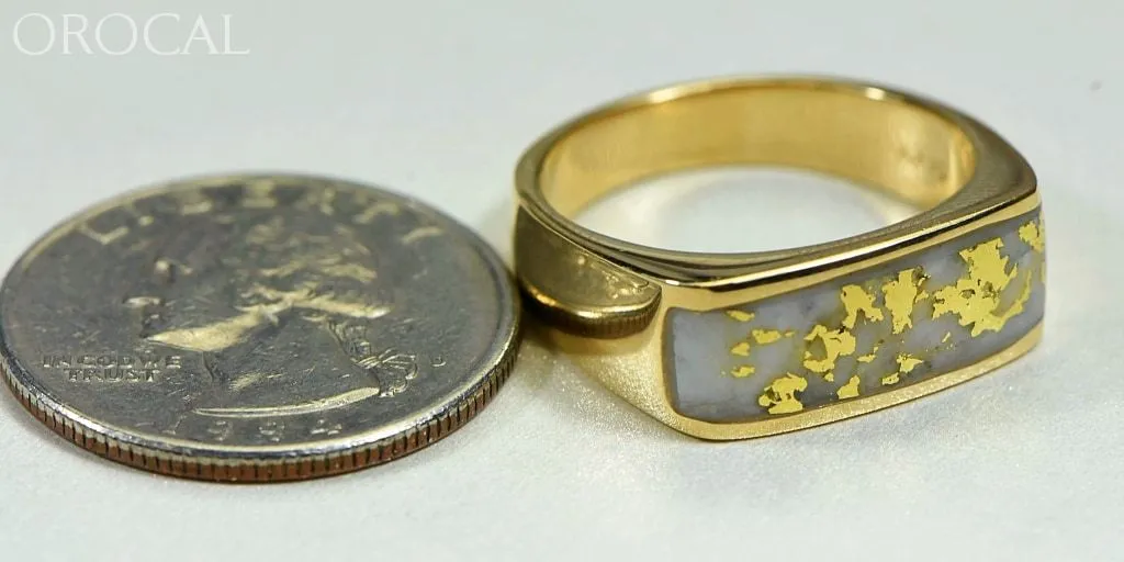 Gold Quartz Ring "Orocal" RM567Q Genuine Hand Crafted Jewelry - 14K Gold Casting