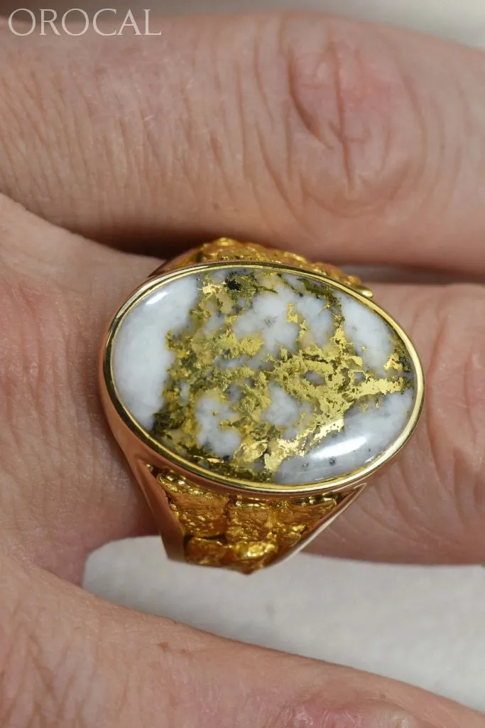 Gold Quartz Ring "Orocal" RM627Q Genuine Hand Crafted Jewelry - 14K Gold Casting
