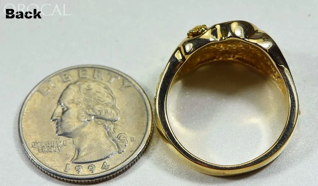 Gold Quartz Ring "Orocal" RM654Q Genuine Hand Crafted Jewelry - 14K Gold Casting