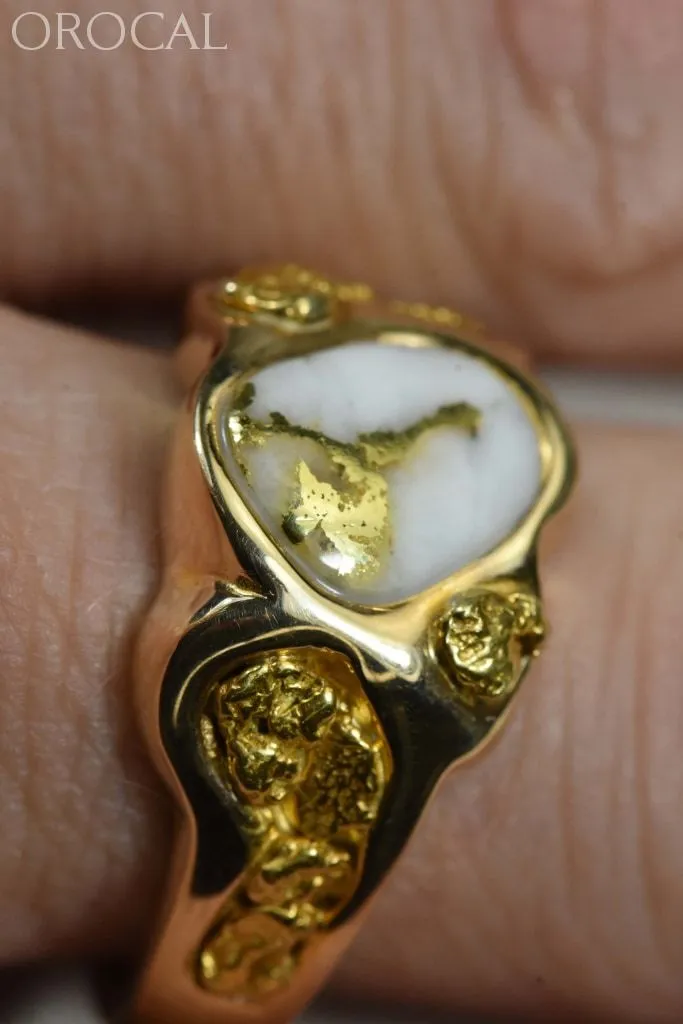 Gold Quartz Ring "Orocal" RM654Q Genuine Hand Crafted Jewelry - 14K Gold Casting