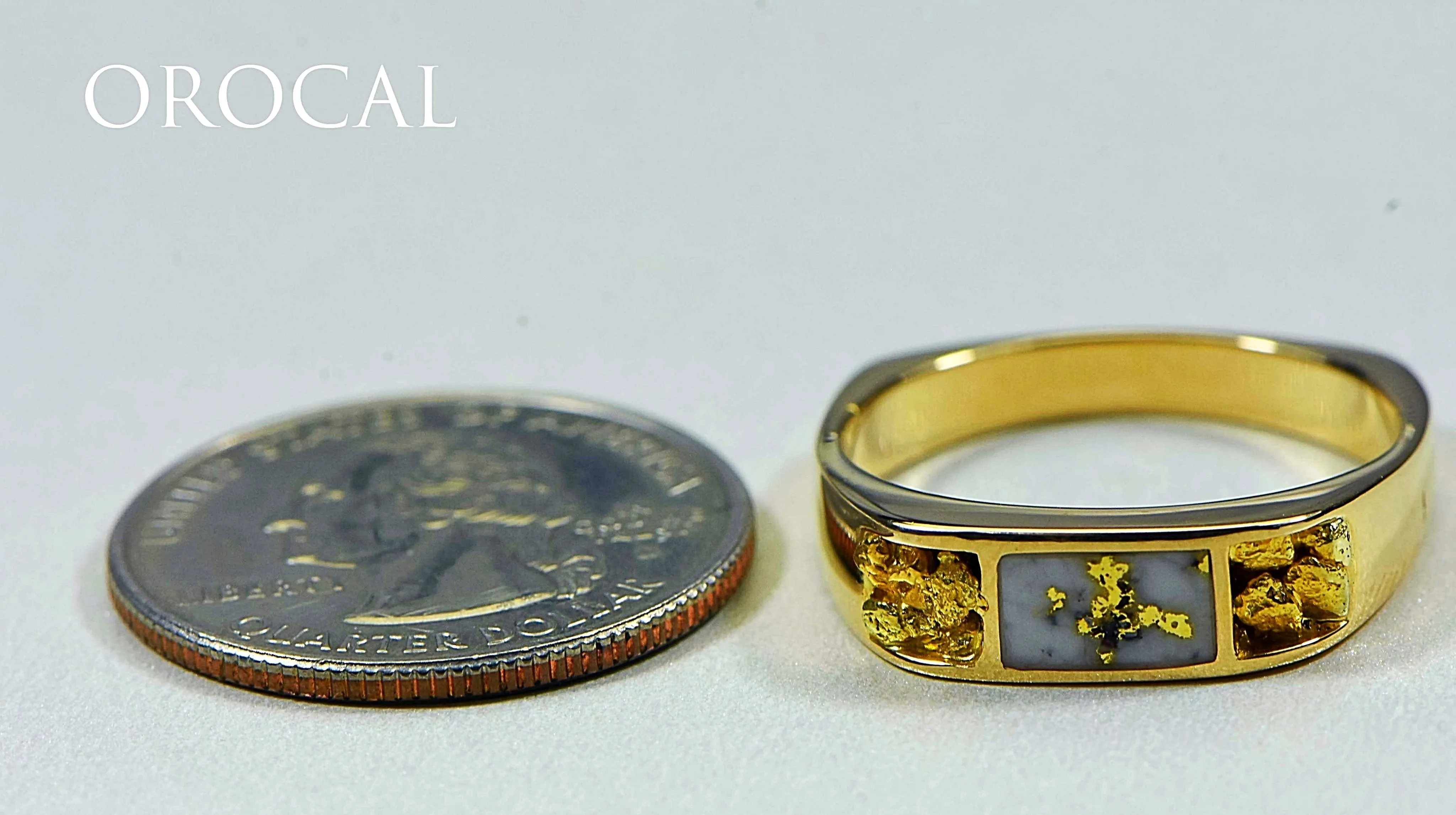 Gold Quartz Ring "Orocal" RM656NQ Genuine Hand Crafted Jewelry - 14K Gold Casting