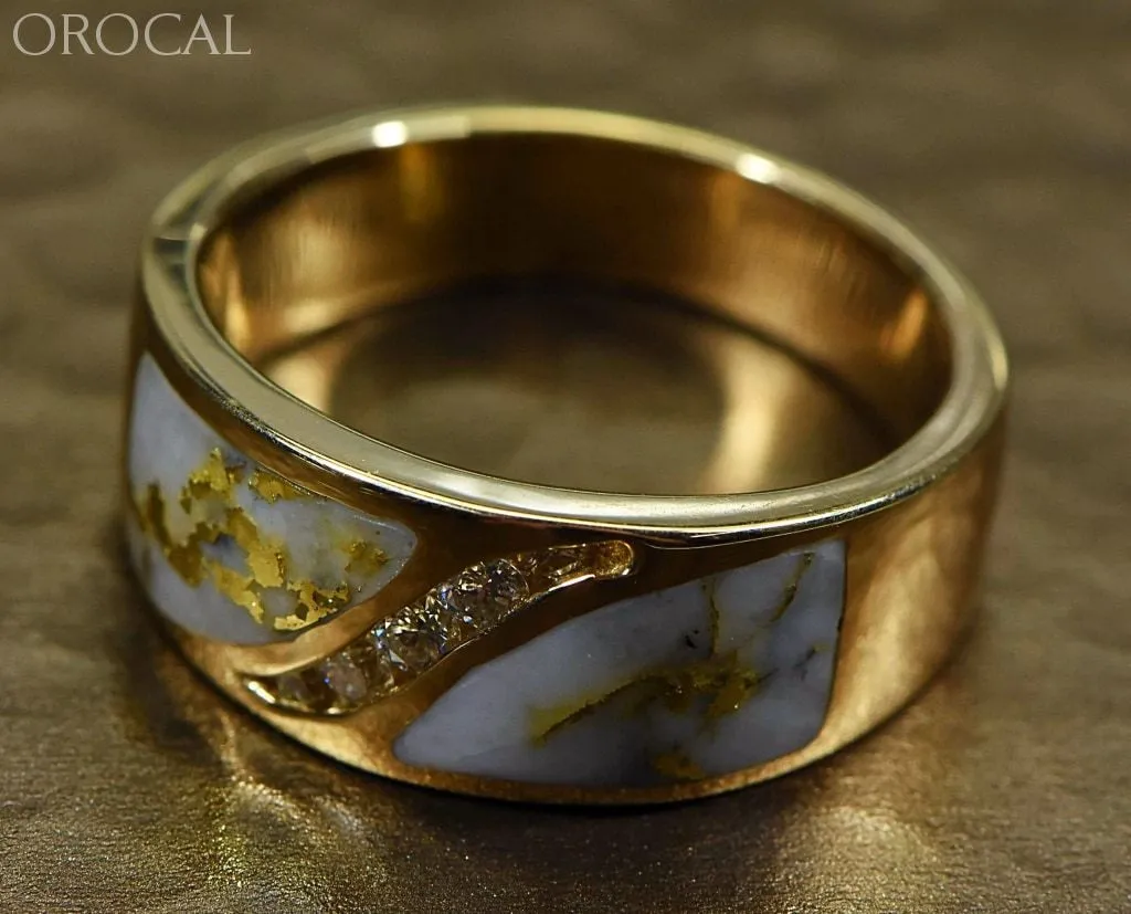 Gold Quartz Ring "Orocal" RM673D27Q Genuine Hand Crafted Jewelry - 14K Gold Casting