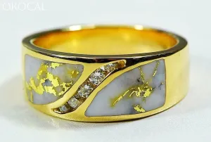 Gold Quartz Ring "Orocal" RM673D27Q Genuine Hand Crafted Jewelry - 14K Gold Casting