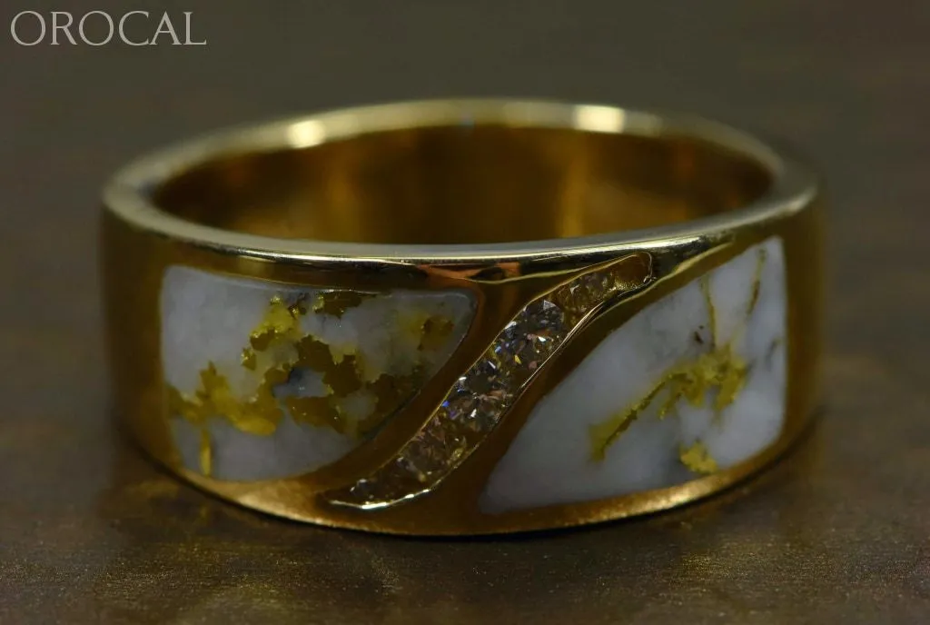 Gold Quartz Ring "Orocal" RM673D27Q Genuine Hand Crafted Jewelry - 14K Gold Casting