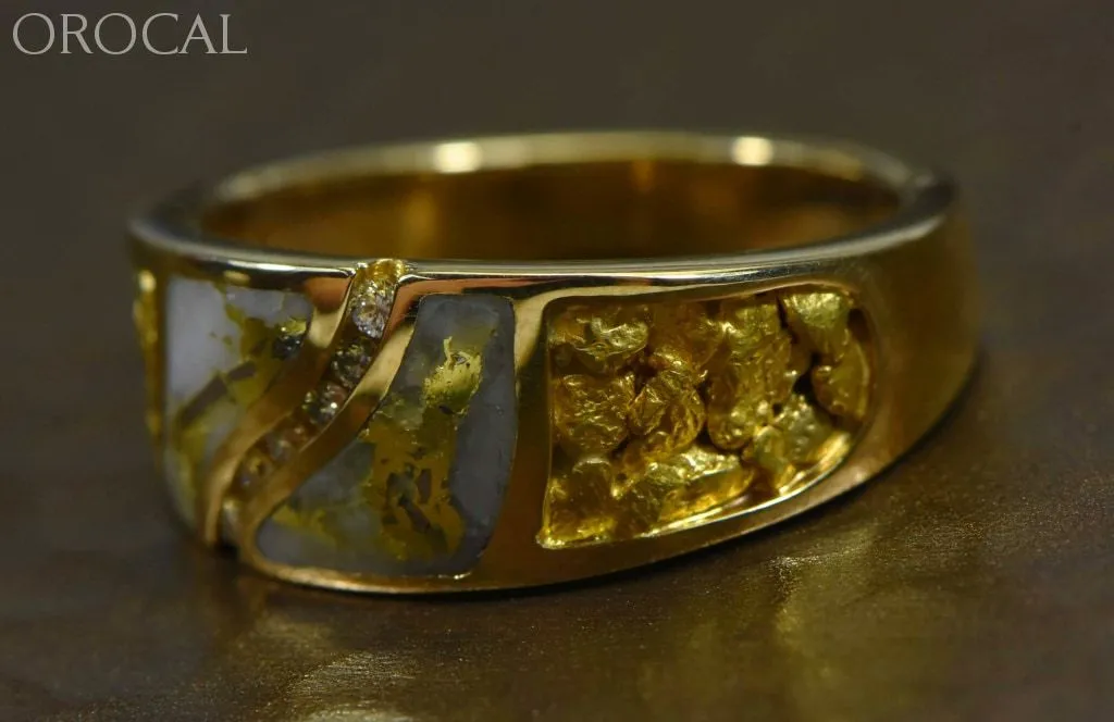 Gold Quartz Ring "Orocal" RM731D14NQ Genuine Hand Crafted Jewelry - 14K Gold Casting