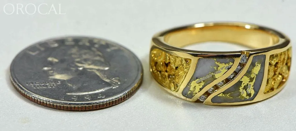 Gold Quartz Ring "Orocal" RM731D14NQ Genuine Hand Crafted Jewelry - 14K Gold Casting