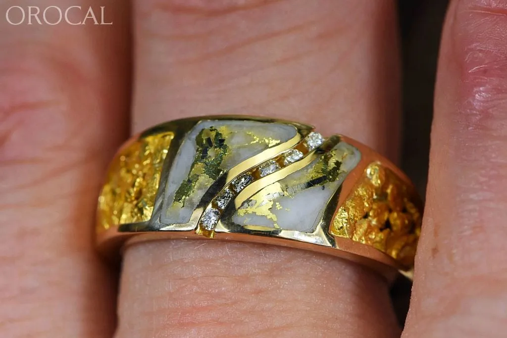 Gold Quartz Ring "Orocal" RM731D14NQ Genuine Hand Crafted Jewelry - 14K Gold Casting