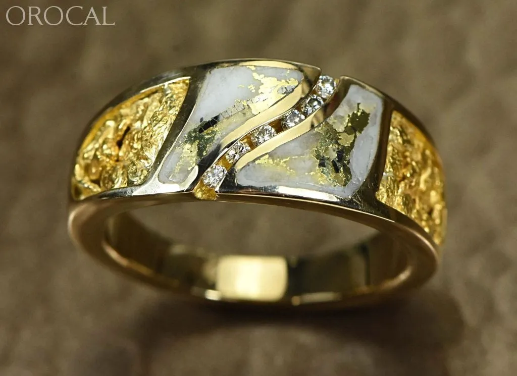Gold Quartz Ring "Orocal" RM731D14NQ Genuine Hand Crafted Jewelry - 14K Gold Casting