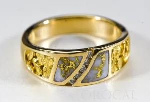 Gold Quartz Ring "Orocal" RM731SD10NQ Genuine Hand Crafted Jewelry - 14K Gold Casting