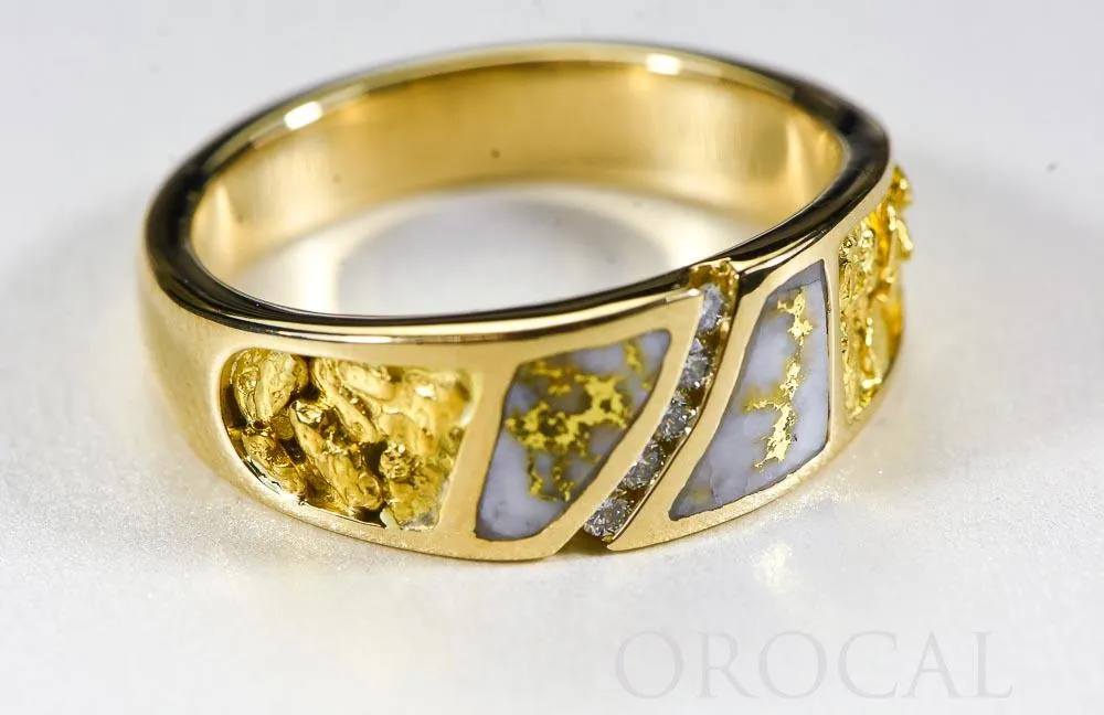 Gold Quartz Ring "Orocal" RM731SD10NQ Genuine Hand Crafted Jewelry - 14K Gold Casting