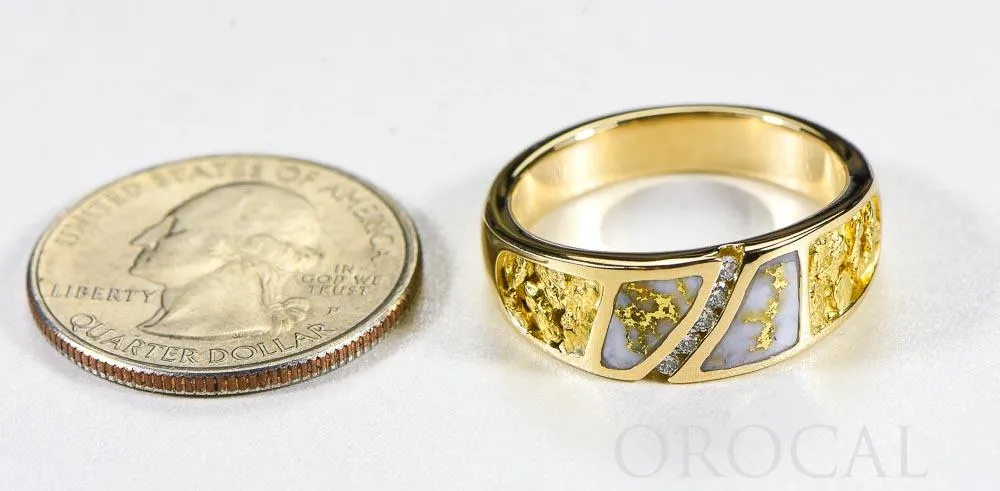 Gold Quartz Ring "Orocal" RM731SD10NQ Genuine Hand Crafted Jewelry - 14K Gold Casting