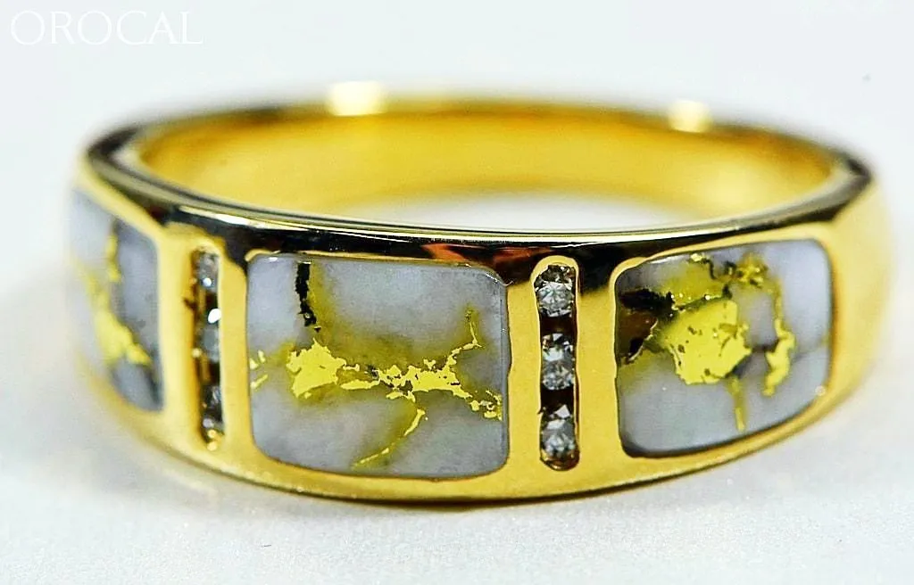 Gold Quartz Ring "Orocal" RM732D12Q Genuine Hand Crafted Jewelry - 14K Gold Casting