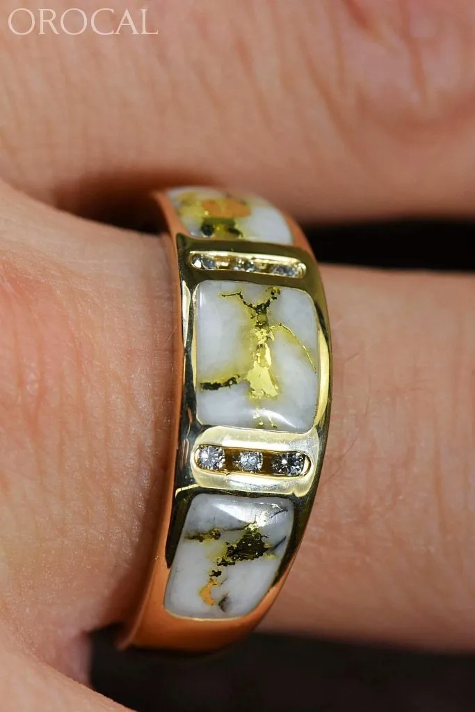 Gold Quartz Ring "Orocal" RM732D12Q Genuine Hand Crafted Jewelry - 14K Gold Casting