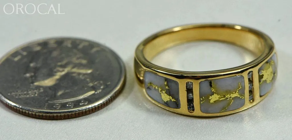 Gold Quartz Ring "Orocal" RM732D12Q Genuine Hand Crafted Jewelry - 14K Gold Casting
