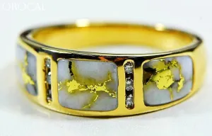 Gold Quartz Ring "Orocal" RM732D12Q Genuine Hand Crafted Jewelry - 14K Gold Casting