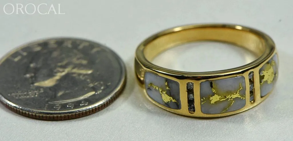 Gold Quartz Ring "Orocal" RM732D12Q Genuine Hand Crafted Jewelry - 14K Gold Casting