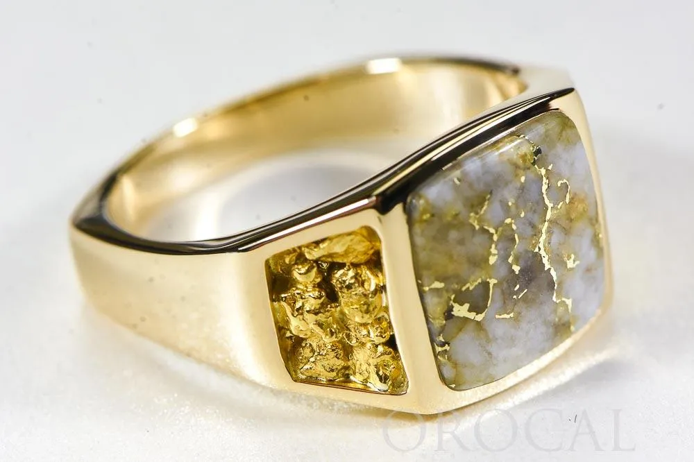 Gold Quartz Ring "Orocal" RM747Q Genuine Hand Crafted Jewelry - 14K Gold Casting