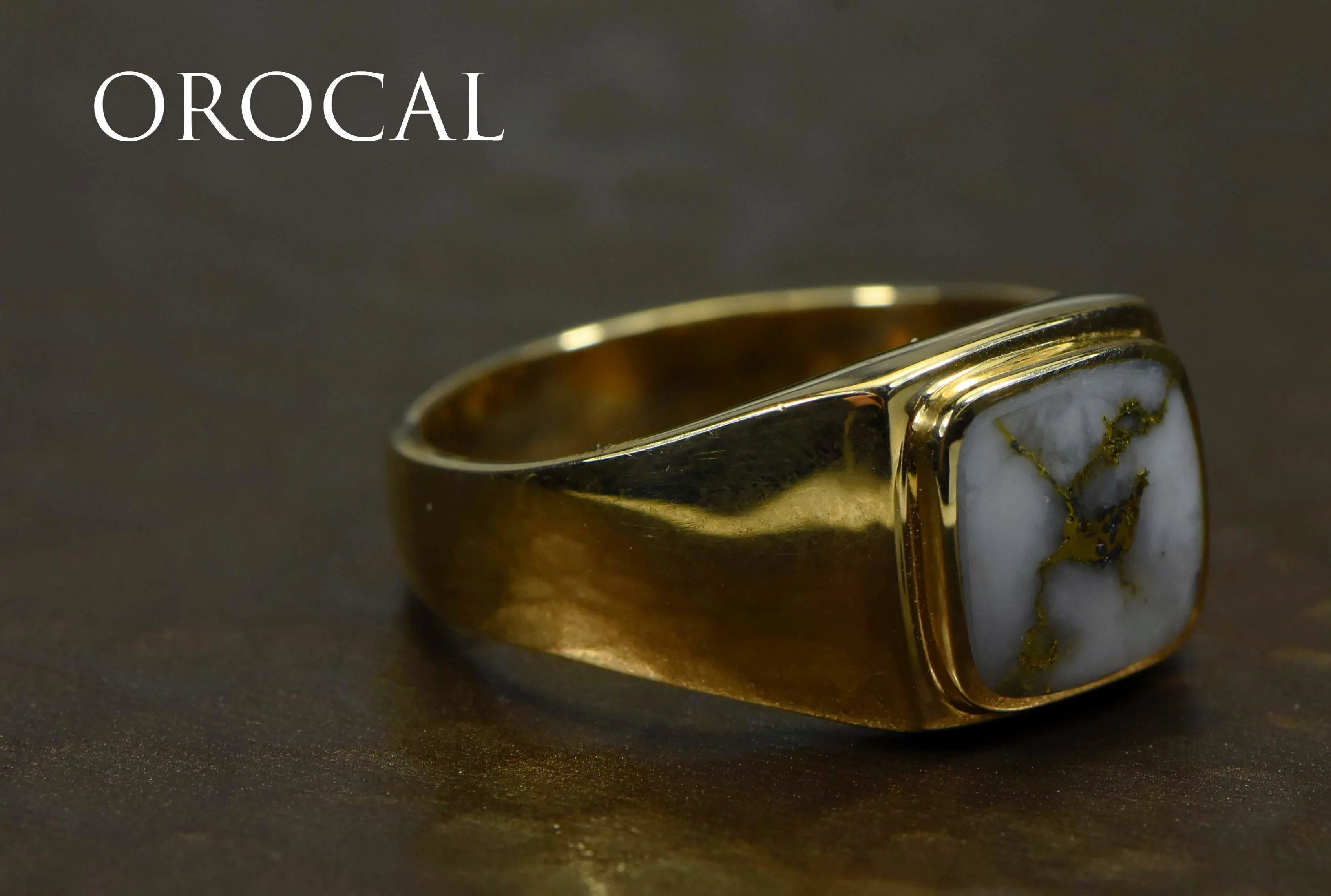 Gold Quartz Ring "Orocal" RM774XNQ Genuine Hand Crafted Jewelry - 14K Gold Casting