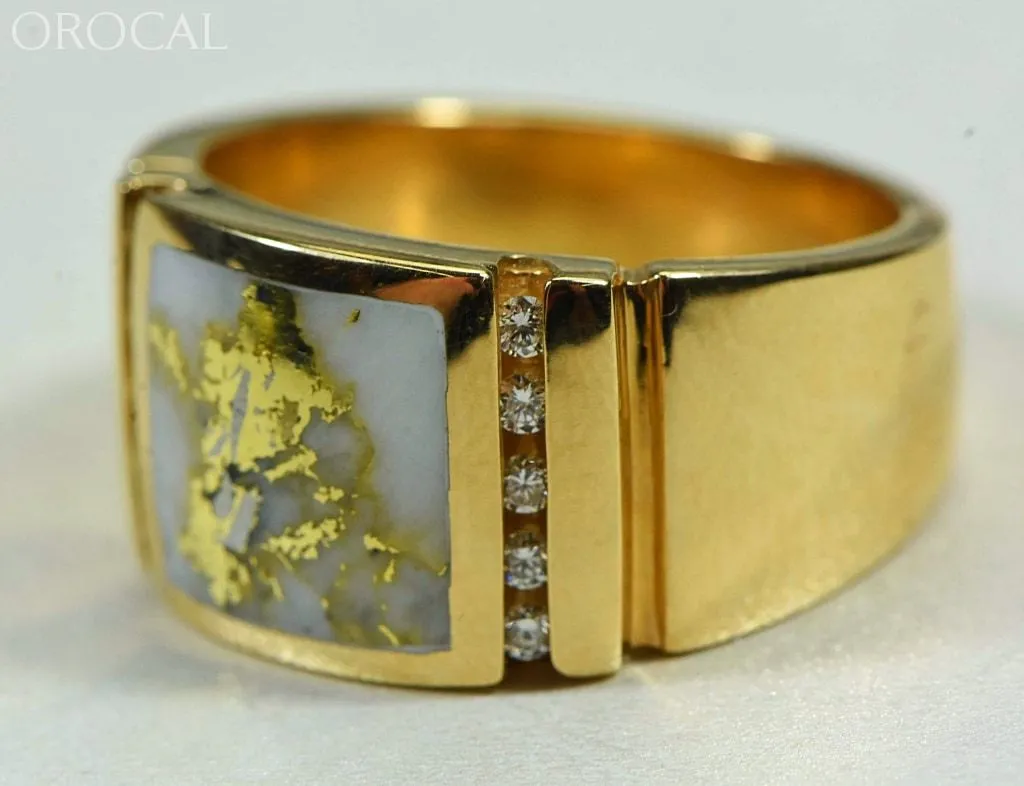 Gold Quartz Ring "Orocal" RM779D24Q Genuine Hand Crafted Jewelry - 14K Gold Casting