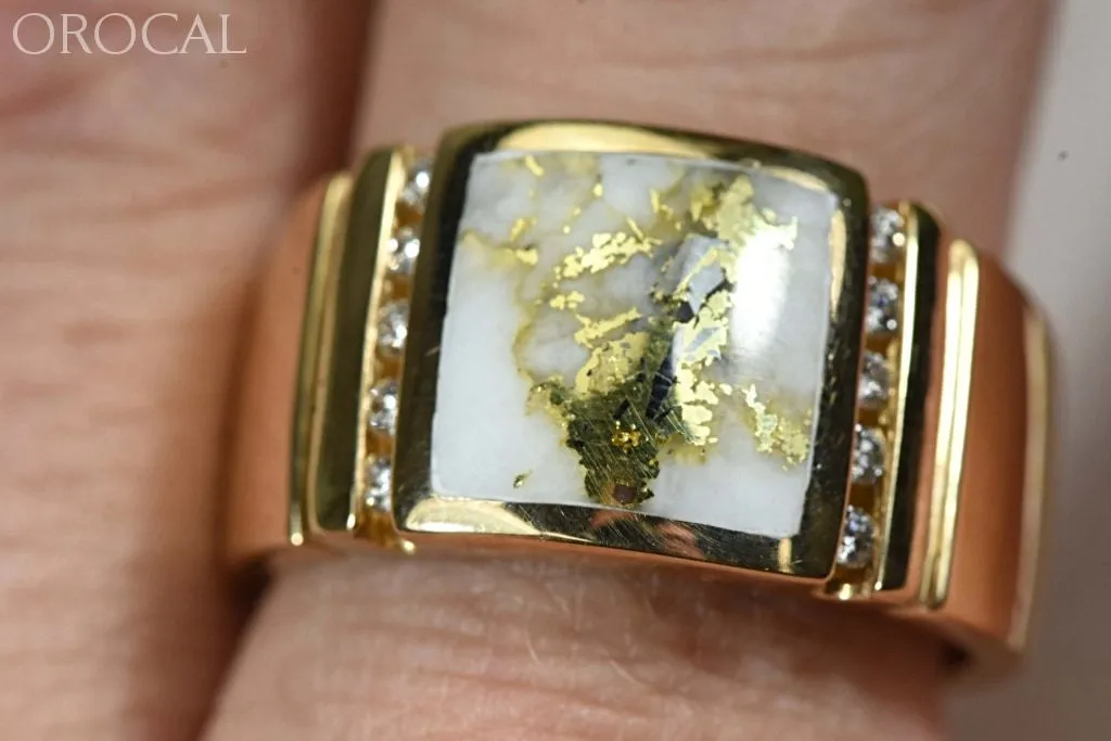 Gold Quartz Ring "Orocal" RM779D24Q Genuine Hand Crafted Jewelry - 14K Gold Casting