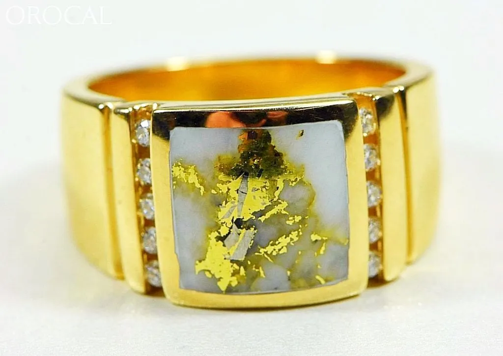 Gold Quartz Ring "Orocal" RM779D24Q Genuine Hand Crafted Jewelry - 14K Gold Casting