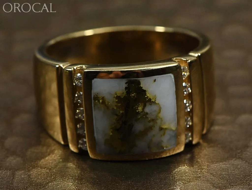 Gold Quartz Ring "Orocal" RM779D24Q Genuine Hand Crafted Jewelry - 14K Gold Casting