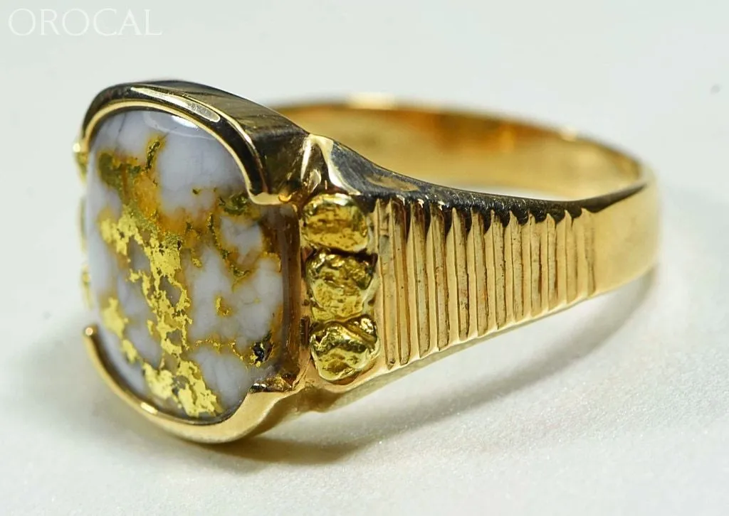 Gold Quartz Ring "Orocal" RM794NQ Genuine Hand Crafted Jewelry - 14K Gold Casting